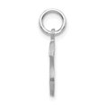 thumbnail image 2 of Diamond2Deal 14K Or Blanc Satin Taille Diamant Initiale Charme pour Femmes, 2 of 5