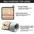 thumbnail image 7 of Autumn Fall Leaves Pattern Kitchen Oven Mitt and Pot Holder Sets 2 Pcs for Baking, Cooking and Grilling, Heat Resistant Up To 392 °F, 7 of 7