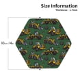 thumbnail image 2 of KLL Drink Coasters Set Hexagon of 4,PU Leather Absorbent Coasters Set Decorative Coffee Cup Coasters Housewarming Gift for Home Decor-Scraper, 2 of 5