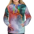 thumbnail image 3 of KLL Colorful Abstract Waves for Womens Pullover Hoodie with Pocket Hooded Long Sleeve Shirts Sweatshirt for Women-Medium, 3 of 7