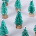 thumbnail image 6 of 12pcs Mini Christmas Tree Bottle Brush Trees Chrismas Village Trees Ornaments Mini Plastic Christmas Trees with Wooden Base for Christmas Decoration Miniature Chrismas Tree, 6 of 6