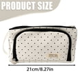 thumbnail image 3 of Large Capacity Pencil Case Polka Dot Pencil Pouch Multi Compartment Canvas Pencil Case Organizer Big Storage Pen Bag for Teens Supplies White Multi Pocket Pencil Case, 3 of 9