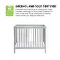 thumbnail image 6 of Oxford Baby Essential Island Mini 4-in-1 Convertible Crib with Round Spindles, Gray, 6 of 10