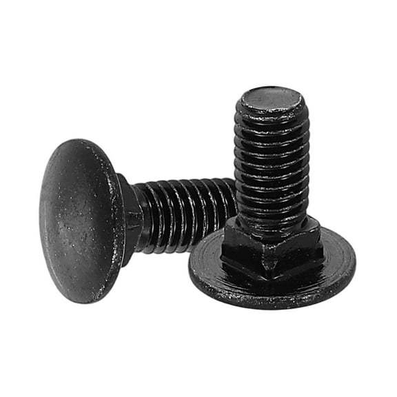 Uxcell 50Pack M5 x 12mm Stainless Steel Carriage Bolts Round Head Square Neck, Black