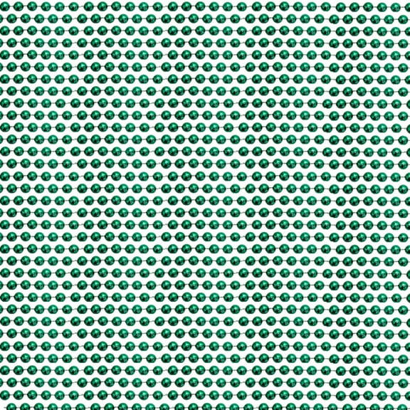 33 inch 07mm Round Metallic Green Mardi Gras Beads - 6 Dozen (72 necklaces)