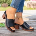 thumbnail image 5 of Npasoilc High Chunky Heel Fish Mouth Sandals for Women,Strappy Metal Buckle Open Toe Summer Beach Slippers with Arch Support Non-Slip Breathable Cushioned for Vacation, 5 of 9