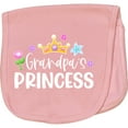 thumbnail image 2 of Inktastic Grandpa's Princess Crown and Flowers Baby Burp Cloth, 2 of 3