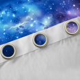 thumbnail image 4 of Manfei Dreamy Nebula Galaxy Kitchen Curtains,Celestial Sparkling Stars Print Black Out Curtains Pack of 2 (42x63 Each), 4 of 6