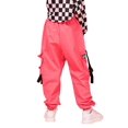 thumbnail image 3 of Rolanko Girls Cargo Pants for Kids Loose Streetwear Hip Hop Dance, 3 of 6