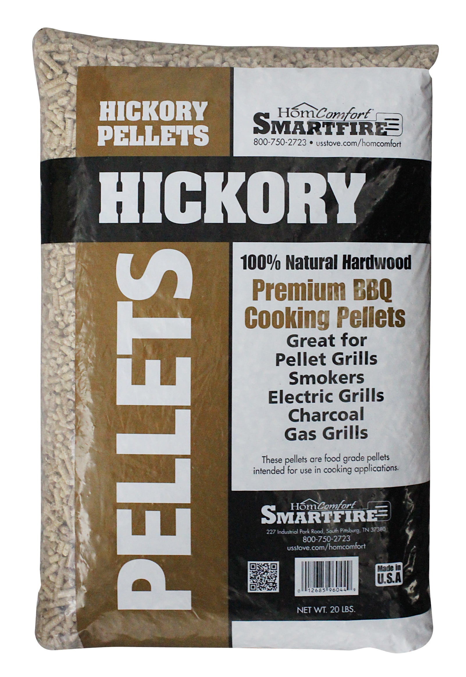 Premium Hickory BBQ Wood Pellets for Pellet Grills 20 lb