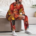 thumbnail image 7 of Picia Colorful Vintage Floral Pattern Pattern Men’s Long-Sleeve Sleepwear Set - Soft 2-Piece Loungewear with Pockets, Comfy PJs for Relaxing Nights-XX-Large, 7 of 7
