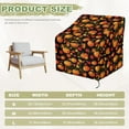 thumbnail image 5 of Renewold Waterproof Patio Chair Covers Dust Rain Snow-Proof High Back Patio Chair Covers Patio Furniture Lawn Chair Protection Autumn Decor, 38"W x 38"D x 36"H, Pumpkin Pine Cone Maple Leaf, 5 of 7