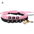 thumbnail image 2 of Naierhg 2Pcs/Set HIS HERS Letter Lock Key Charm Handmade Woven Couple Bracelet Bangle, 2 of 8