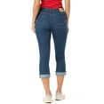 thumbnail image 2 of Levi Strauss Signature Women's and Women's Plus Mid Rise Capri Jeans, 25" Inseam, Sizes 2-28, 2 of 5