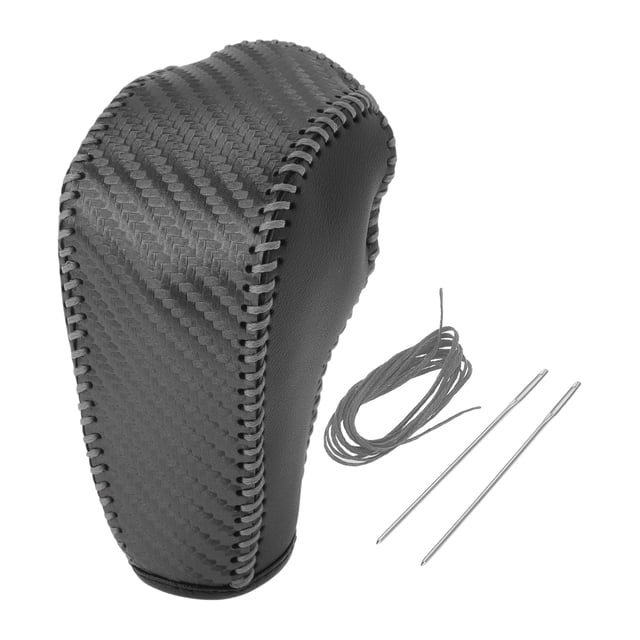 Cubierta de pomo de cambio de marcha antideslizante Unique Bargains para Ford Edge 2011-2014 en cuero sintético gris