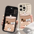 thumbnail image 2 of Fundas de teléfono con dibujo de oso para iPhone, carcasa trasera con dibujos animados para iPhone 11, 14, 15 Pro Max, 12, 13 Pro, XS Max, XR, X, 7, 8 Plus, SE 2022, SE2020, 2 of 5
