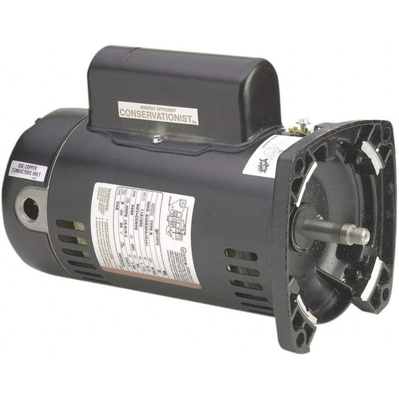The Pool Supply Shop 1 HP Square Flange Single Phase Threaded Shaft Horizontal Pool Pump Motor, 1.25