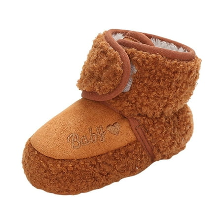 

Honeeladyy Toddler Kid Shoes Winter Toddler Baby Boys Girls Fleece Soft Soled Shoes Toddler Coffee Clearance under 10$