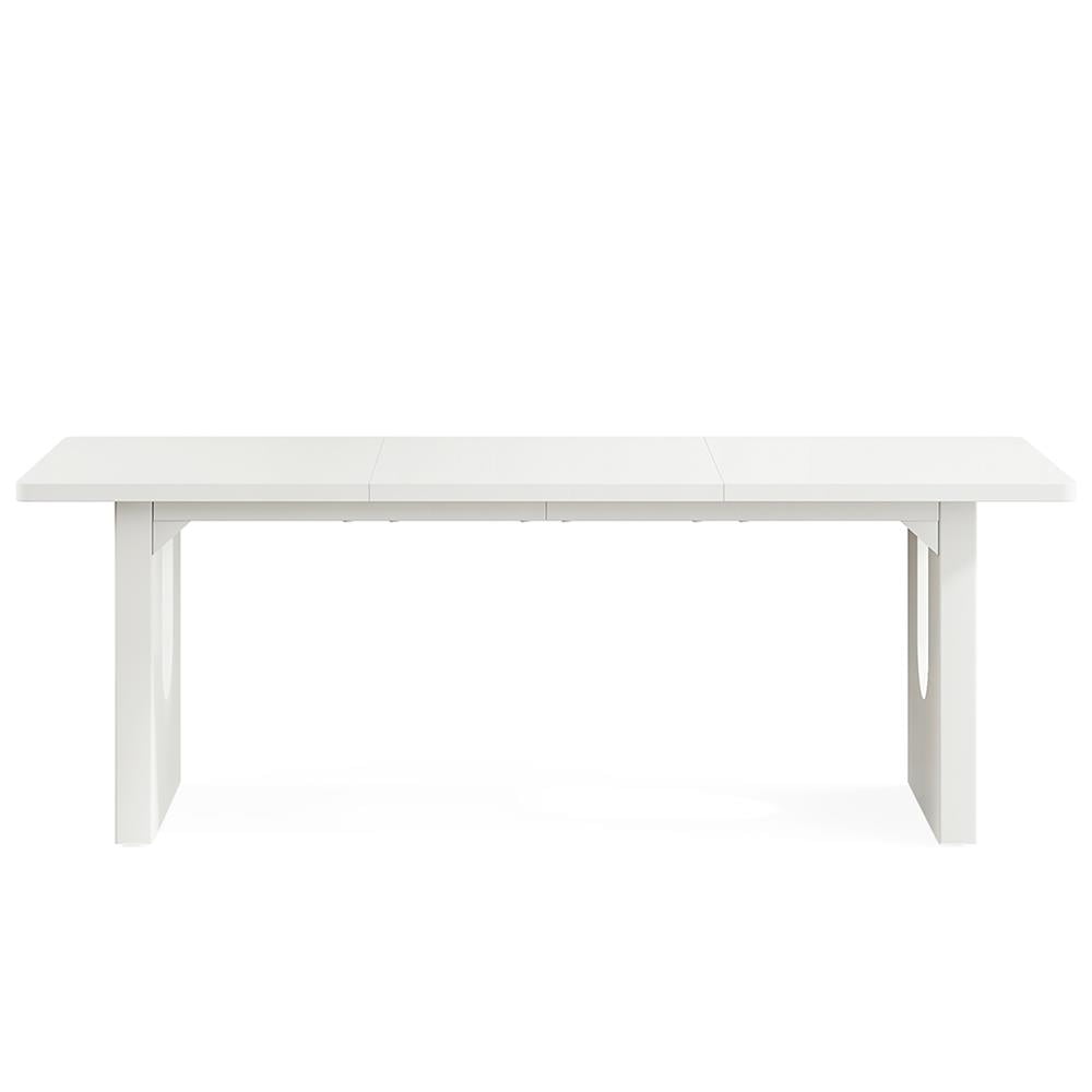 Topcobe 71" Executive Desk, Modern Computer Desk with Wood Double Pedestal Base, Modern Furniture for Indoor, White