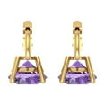 thumbnail image 4 of Clara Pucci 4Ct Alexandrite Round Cut VVS1 Lever Back Drop Dangle 18k Solid hypoallergenic Gold Designer Earrings For June, 4 of 7