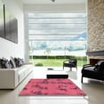 thumbnail image 6 of Ahgly Company Indoor Square Abstract Violet Red Pink Oriental Area Rugs, 3' Square, 6 of 6