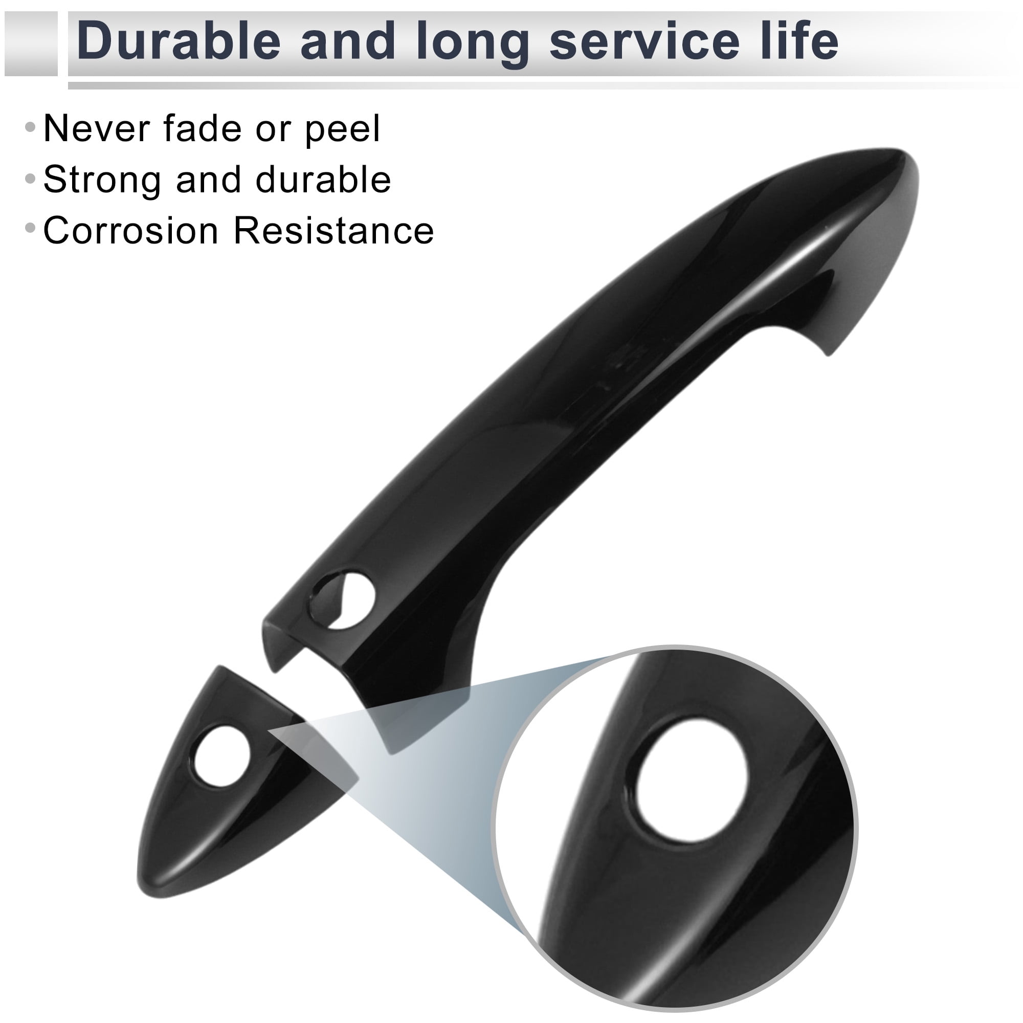 Unique Bargains Durable and Waterproof Door Handle Cover Black for Honda Accord 2013-2017