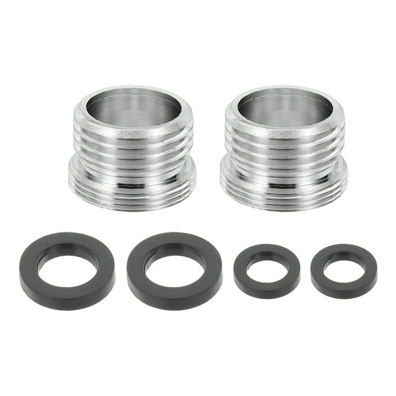 2Pcs Faucet Aerator Adapter, 1/2" Male to M22 Male with Washer, 15mm Length