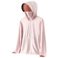 thumbnail image 2 of GaThRRgYP Women's Summer Sun Shield Coat for Outdoor Work,Woman Casual Solid Sports Hooded Long Sleeve Zipper Sun-proof High Elastic Pink XL, 2 of 6