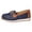 Blue, variant on Orthopedic Loafers for Women 2026 Wide Width Metal Decor Non Slip Platform Sneakers Fashion Elegant Lightweight Walking Shoes Beige Size 7