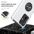 thumbnail image 6 of Case for Xiaomi 11T/11T Pro, Dual Layer Hard Military Phone Case with 360 Degree Ring Stand Silicone Bumper (Camera Protection) Magnetic Car Holder Protective Phone Cover Protector - Silver, 6 of 15