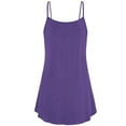 thumbnail image 2 of Tank Tops for Women Summer Vest Button Loose V Neck Blouse Casual Camisole Tops Purple M, 2 of 2