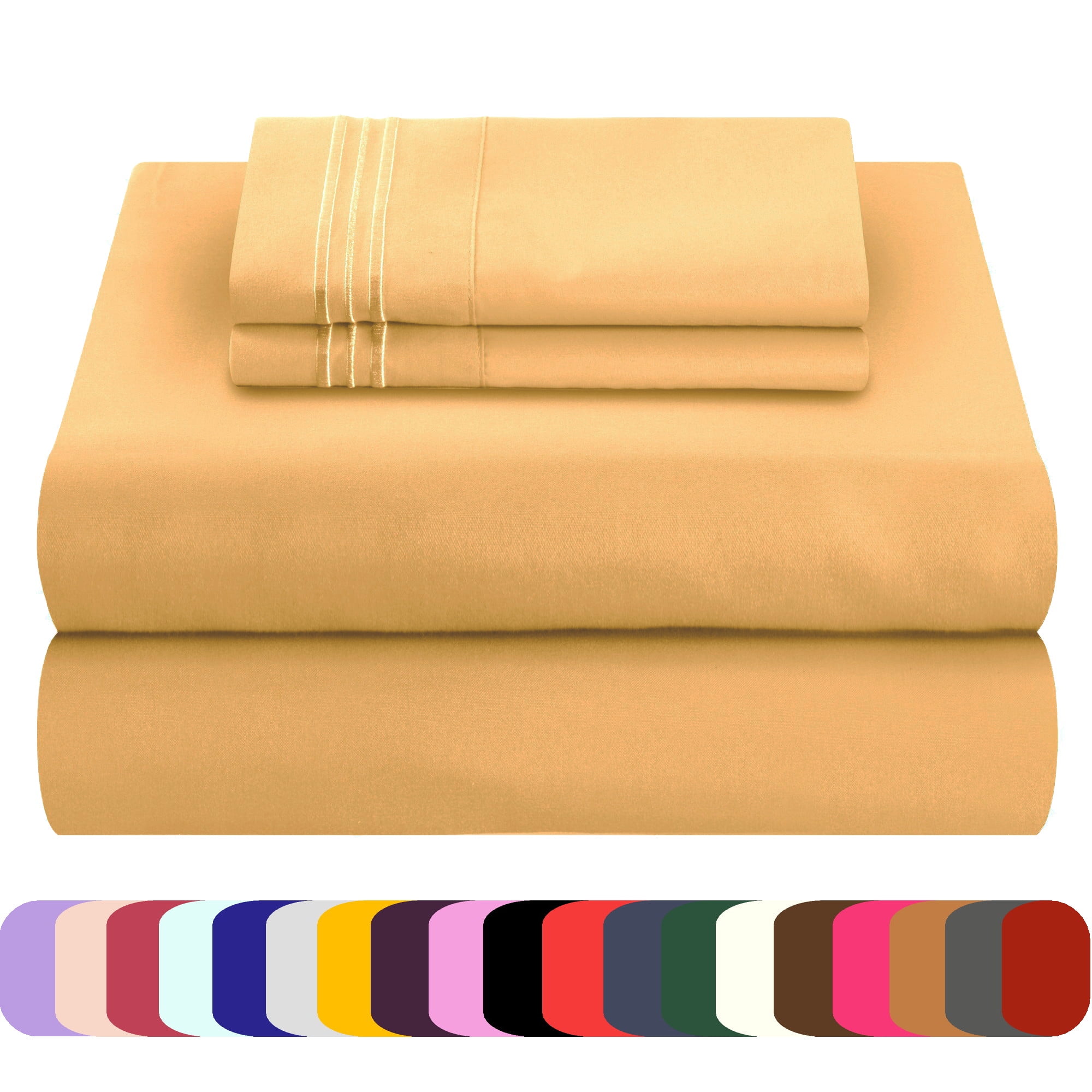 Mezzati Soft and Comfortable Waterbed Sheets Set 1800 Prestige Brushed