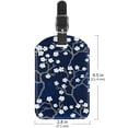 thumbnail image 6 of Square 2Pack PU Leather Cherry Blossoms Cruise Luggage Tag with Privacy Cover and Name ID Tag for Travel Handbags Backpacks Luggage Tags, 6 of 6