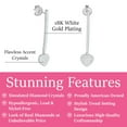 thumbnail image 2 of Cate & Chloe Ella 18k White Gold Plated Heart Drop Earrings with Simulated Diamonds for Women, Gift for Her, 2 of 5