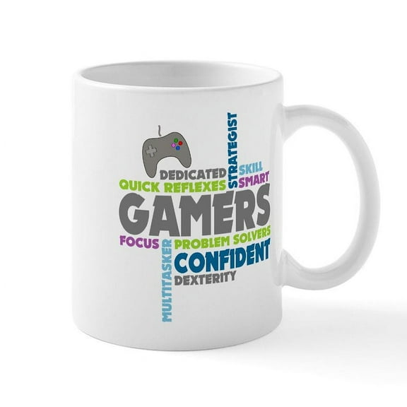 CafePress - Gamers Mugs - 11 oz Ceramic Mug - Novelty Coffee Tea Cup