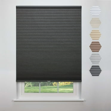Linen Avenue Cordless Standard Blackout Cellular Shade 39 1/2 W x 84 H, White (Arrives 1/4" Narrower)