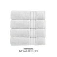 thumbnail image 2 of Bergamo 4 Piece Spun loft Towels with Stripes and Twill Weave The Urban Port, White - Saltoro Sherpi, 2 of 4