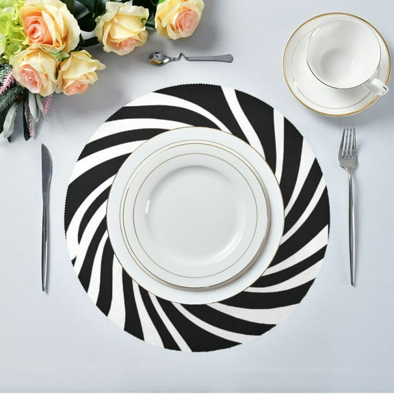 IAUYY Set of 1 Round Placemats for Dining Tables Heat-Resistant and Wear-Resistant DIY Printing Design Table Placemats，Applicable for Christmas The Center Of The Galaxy