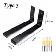 thumbnail image 1 of 2 PCS 9.5" Retro Heavy Duty Wall Mount Shelf Brackets Floating Boards Supporter, 1 of 5