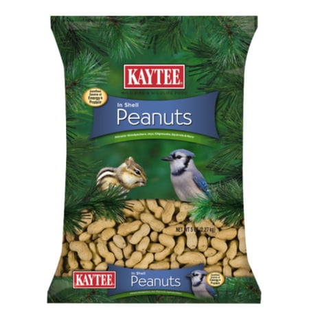 Kaytee In Shell Peanuts Wildlife and Wild Bird Food, 5 lb. Bag, Dry, 1 Pack