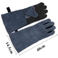 thumbnail image 2 of Guantes de soldadura resistentes al fuego, 16 pulgadas, 932℉, guantes para parrilla de barbacoa para estufa de leña, horno de ladrido, guantes de soldador para chimenea, 2 of 5
