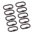 thumbnail image 1 of 10pcs Escalada en roca Forma ovalada 25KN Tornillo de bloqueo Mosquetón Gancho para exteriores, 1 of 7