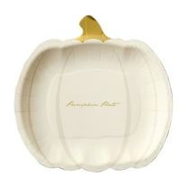 Wadada 10 Pcs Fall Pumpkin Paper Plate Dinner Plate Disposable Thanksgiving Harvest Plates Colorful for Autumn Holiday Catering Events Dinning Party Favors Tableware Supplies Decor