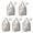 Pioneer Flower Floral-1, variant on 5 Pack Foldable Shopping Bag,Pioneer Flower Floral Print Pattern Reusable Grocery Bags with Pockets,Large Reusable Tote Bags with Handles Waterproof & Lightweight