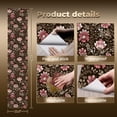 thumbnail image 7 of Peel and Stick Wallpaper Floral Pink Brown Flowers Dark Wall Mural 23.6in x 9.8ft Self Adhesive Removable Wall Paper Renter Friendly Wallpaper for Teen Bedroom Livingroom, 7 of 7