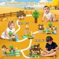 thumbnail image 3 of Gryxpox 54Pcs Magnetic Blocks- Farm Toys Building Blocks Travel Set for Boys Girls Ages 3-10, STEM Education Sensory Kids Toys Christmas Birthday Gift, 3 of 8