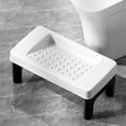 thumbnail image 6 of Toilet Stool, Poop Step Stool for Bathroom, Toilet Foot Pooping Stool for Adults, Portable Travel Squat Bench for Feet,Toilet Leg Raiser (White), 6 of 6