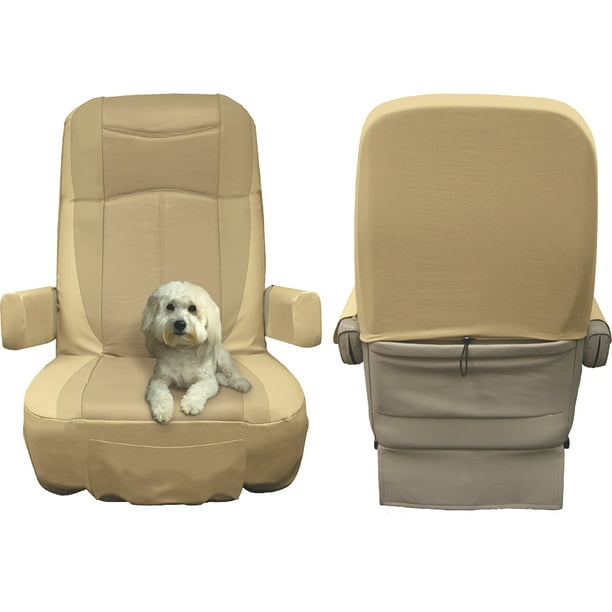 RV Designer C795 Brown GripFit RV Seat Cover 2 Pack