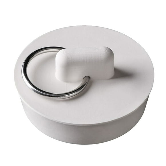 CIMAXIC Rubber Drain Plugs with Hanging Ring for Bathroom Kitchen Use White Long Lasting Service 6 Pieces,1.11"X0.91"X0.2"