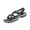 Black Shoes for Women, variant on hopeusnice Women's Sandal Flat Heel Open Toe Plus Size Available Soft Sole Durable Construction For Long Wear Black 40